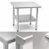 Thumbnail image #3 for Eagle Group 30 x 24 x 24 Inch Stationary Mixer Stand with Stainless Steel Top and Galvanized Undershelf