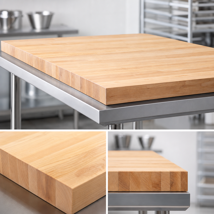 Product image #3 for John Boos Wood Bakers' Table Top, 72 x 42 x 2-1/4 Inch, Edge Grain Flat Top, Northern Hard Rock Maple