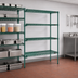 Thumbnail image #3 for Eagle Group Valu-Gard 4-Tier Add-On Wire Shelving Unit, 30 x 21 x 74 Inches, Green Epoxy Finish