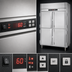 Thumbnail image #3 for Victory UltraSpec™ Extra Wide Two-Section Reach-In Heated Holding Cabinet, 4 Wide Half-Height Solid Hinged Doors, Standard Depth, 52 Cu. Ft.