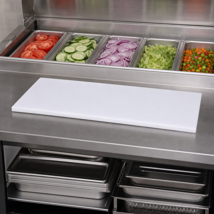 Product image #3 for John Boos Reversible High-Density Polyethylene Steam Table Cutting Board, 48 Inch x 12 Inch x 1/2 Inch