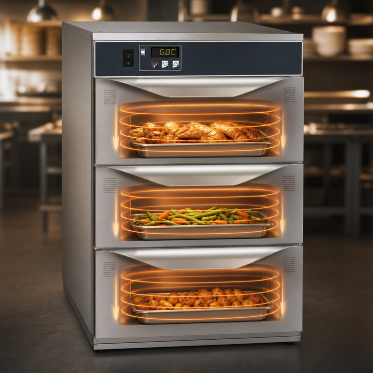 Product image #3 for Alto-Shaam Halo Heat Freestanding Narrow 3-Drawer Warming Drawer