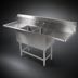 Thumbnail image #3 for John Boos Pro-Bowl 2-Compartment Stainless Steel Sink with Left and Right Drainboards, 103-1/4-Inch Wide