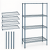 Thumbnail image #3 for Quantum Wire Shelving Starter Kit, 36 x 30 x 86 Inches, 4-Shelf, Gray Epoxy Antimicrobial Finish