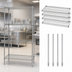 Thumbnail image #3 for Quantum Chrome Plated Wire Shelving Starter Kit, 24W x 18D x 74H Inches
