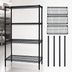 Thumbnail image #3 for Quantum WR63-2160BK 60-Inch x 21-Inch x 63-Inch Stationary Wire Shelving Starter Kit with 4 Shelves and 4 Posts