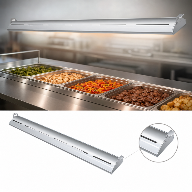 Product image #3 for Hatco Glo-Rite 54-Inch Strip Food Heat Lamp / Display Light, Aluminum Housing, Toggle Switch, 240W