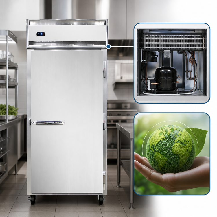Product image #3 for Continental Refrigerator 1FXSN One-Section Extra-Wide Shallow Depth Reach-In Freezer