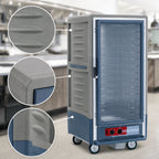 Thumbnail image #3 for Metro C5 Insulation Armour C537-HFC-4-GY Mobile Heated Holding Cabinet, 3/4 Height, Clear Door, 14 Sheet Pan/26 Hotel Pan Capacity