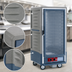 Thumbnail image #3 for Metro C5 3 Series 3/4 Height Mobile Heated Holding Cabinet with Gray Insulation Armour, Clear Polycarbonate Door, and Fixed Wire Slides
