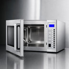 Thumbnail image #3 for Summit Commercial SCM1000SS Commercial Countertop Microwave Oven, 1000 Watts, 0.9 Cu. Ft., Stainless Steel, Digital Touch Controls