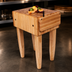 Thumbnail image #4 for John Boos Pro Chef 18 Inch x 18 Inch Butcher Block Work Table with 10 Inch End-Grain Hard Rock Maple Top, Knife Holder, and Pencil Legs