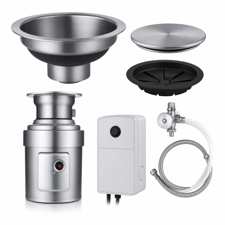 Product image #3 for InSinkErator SS-100 1 HP Complete Food Waste Disposer Package with 15 Inch Bowl and CC-101 Control Center