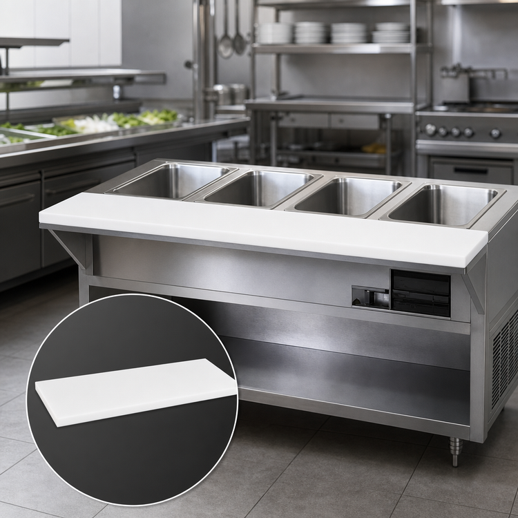 Product image #3 for Eagle Group 79-Inch Thermoplastic Cutting Board Replacement for HT5 5-Well Hot Food Table