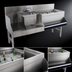 Thumbnail image #3 for Advance Tabco Prestige Uni-Serv 48-Inch Underbar Speed Bar with Right-Side Ice Bin and Dump Sink