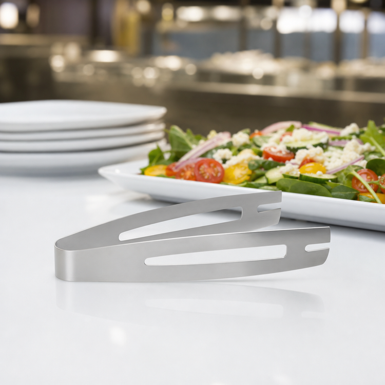 Product image #3 for Vollrath Miramar® Contemporary Style Stainless Steel Serving Tongs, 10 Inch