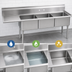 Thumbnail image #3 for BK Resources Three-Compartment Stainless Steel Sink with Left Drainboard and 15 x 15 x 14-Inch Bowls