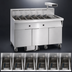 Thumbnail image #3 for Imperial 6-Battery Electric Floor Model Fryer with Built-In Filter System and Dump Station