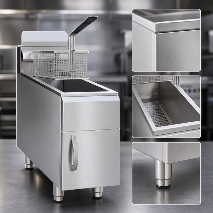 Product image #3 for Globe GF15G 15 lb Natural Gas Countertop Gas Fryer