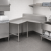 Thumbnail image #3 for John Boos Pro-Bowl L-Shaped Island Clean Dishtable, 60-Inch Machine-to-Corner x 72-Inch Corner-to-End, Right-to-Left