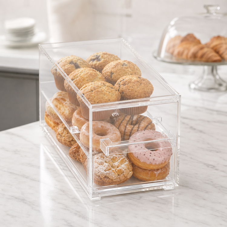 Product image #3 for Vollrath Cubic Acrylic Countertop Display Bin with Drawer, 1/3 Size