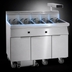 Thumbnail image #3 for Imperial Electric Floor Fryer Battery, 5 Tanks, 75 lb. Each, Built-In Filter System