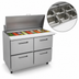 Thumbnail image #4 for Kelvinator Commercial 48-Inch Two-Section Mega Top Refrigerated Sandwich/Salad Prep Table with 4 Drawers
