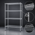 Thumbnail image #3 for Eagle Group S4-74-2430C 4-Tier Wire Shelving Starter Unit, 30 x 24 x 74 Inches, Chrome-Plated