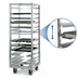 Thumbnail image #3 for Universal Roll-In End-Load Aluminum Pan Rack with 12 Adjustable Guides, 10-12 Pan Capacity