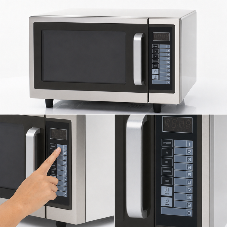 Product image #4 for Light-Duty 1.0 Cu. Ft. Commercial Microwave Oven, 1000 Watt, Digital Touch Pad Controls
