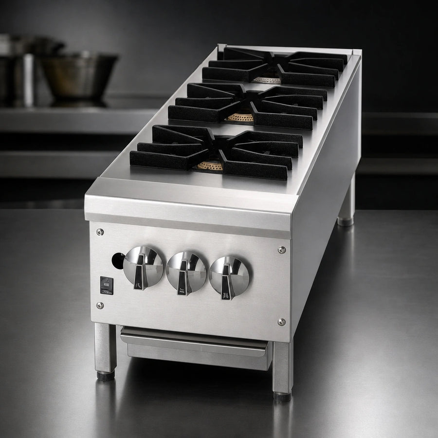 Three Open Burners