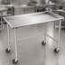 Thumbnail image #3 for John Boos Stainless Steel Sorting/Dish Table, 60-7/8 Inch x 30-3/8 Inch, with Raised Edge and Locking Casters