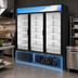 Thumbnail image #3 for Hoshizaki RM-65-HC-BLK Three-Section Reach-In Glass Door Merchandiser Refrigerator, 56.04 Cu. Ft., Black