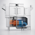Thumbnail image #3 for Hobart CL76-DWR Steam High Temperature Rack Conveyor Dishwasher with Drain Water Energy Recovery