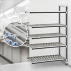Thumbnail image #3 for Cambro Camshelving® Elements EXA243684V5480 5-Tier Vented Polymer Add-On Shelving Unit, 24"D x 36"W x 84"H, Gray, 2,400-lb. Capacity