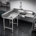 Thumbnail image #3 for Spec-Master SDTCL-120-14/3 120-Inch Left-to-Right Corner Soiled Dishtable with Pre-Rinse Sink