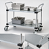 Thumbnail image #3 for Quantum 48-Inch x 18-Inch Two-Shelf Galvanized Solid Utility Bus Cart