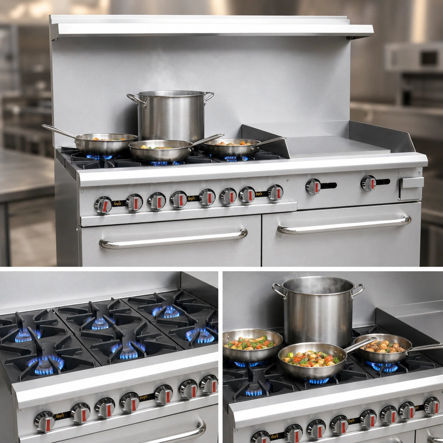Six Open Burners