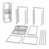 Thumbnail image #3 for Channel Manufacturing Knock-Down Aluminum End-Load Reach-In Refrigeration Bun Pan Rack, 16 Full-Size Pan Capacity
