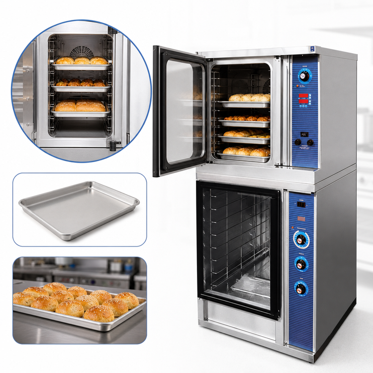 Product image #3 for Duke 59-E3XX/PFB-1 Half-Size Electric Convection Oven with Proofer Base