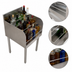Thumbnail image #4 for BK Resources 12-Inch Wide 4-Step Underbar Liquor Bottle Display Unit, Stainless Steel, 13-Bottle Capacity