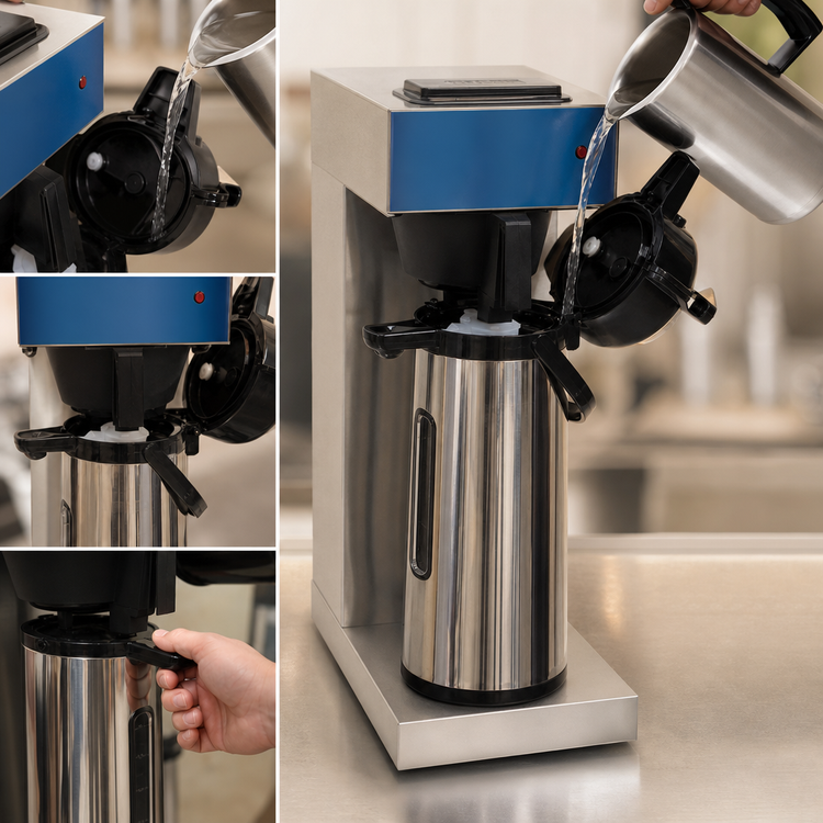Product image #3 for Bloomfield ECO Airpot-Style Pour-Over Coffee Brewer, Manual Fill, 120V