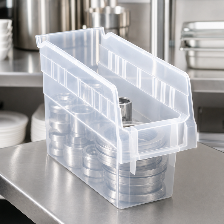 Product image #3 for Quantum Store-Max 8-Inch Economy Clear Nesting Shelf Bin, 11-5/8 x 4-1/8 x 8 Inches