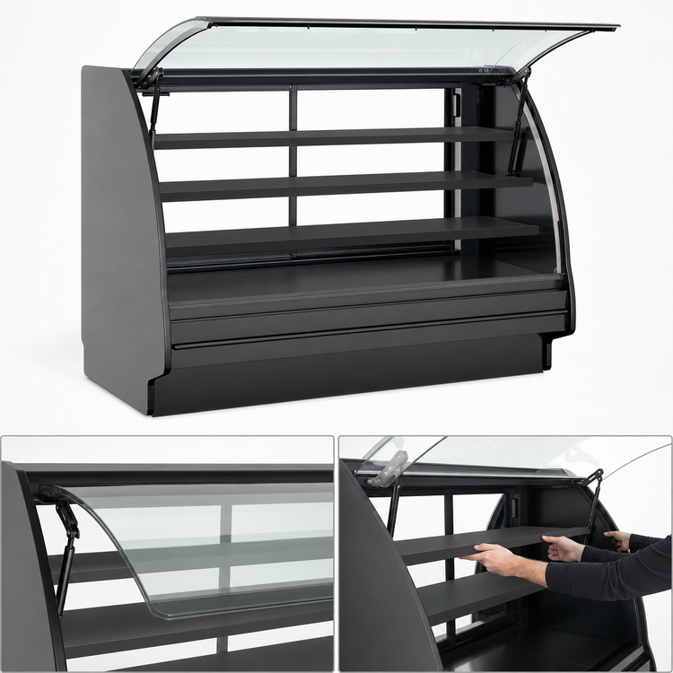 Product image #3 for Structural Concepts Fusion 52-Inch High Curved Glass Refrigerated Service Case, 123-3/8 Inch, Remote DX