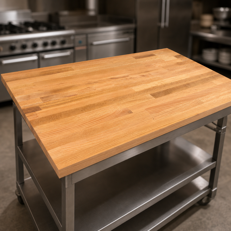 Product image #3 for John Boos Appalachian Blended Edge Grain Red Oak Island Countertop, 84 x 38 x 1-1/2 Inch, Penetrating Oil Finish