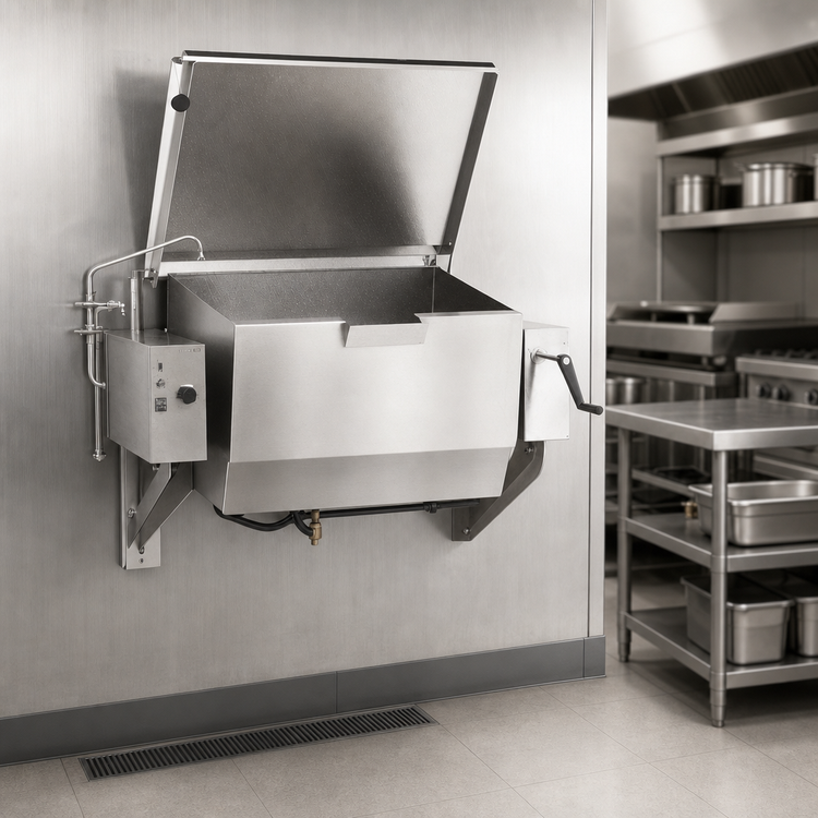 Product image #3 for Classic 23-Gallon Wall Mounted Gas Tilting Skillet
