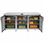 Thumbnail image #4 for Atosa Three-Section Undercounter Reach-In Refrigerator with Solid Doors
