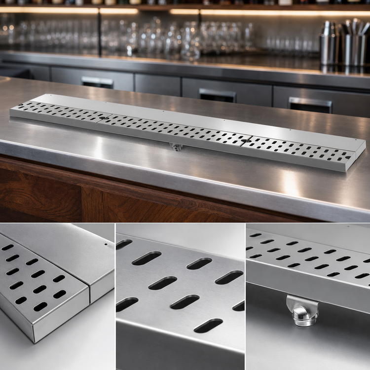 Product image #3 for Top Shelf 42-Inch Stainless Steel Drink Rail Drainer