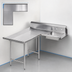 Thumbnail image #3 for Advance Tabco L-Shaped Left-Hand Dishlanding Soil Dishtable with Pre-Rinse Sink, 83-Inch, 14/304 Stainless Steel