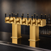 Thumbnail image #3 for Perlick Back-to-Back Bridge Tee 24-Faucet Glycol-Cooled Countertop Draft Beer Tower, Brass Finish